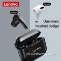 Fone de ouvido sem fio Lenovo LP1S TWS fone de ouvido estéreo